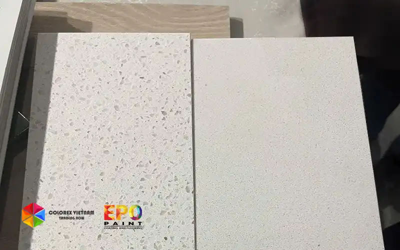 Mẫu sàn Terrazzo với các hạt đá và màu nền khác nhau