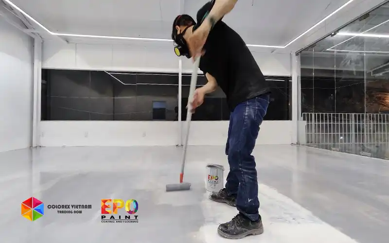 Quy Trình Thi Công Sơn Epoxy Hệ Lăn 3 Lớp