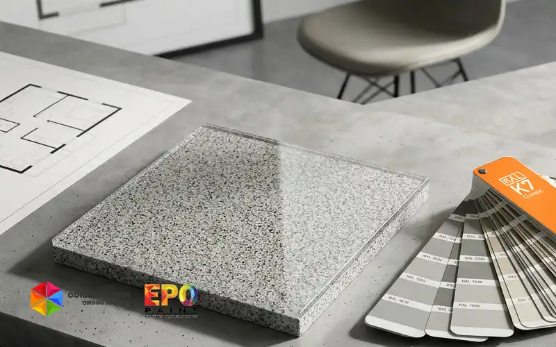 THIẾT KẾ MÀU SẮC SÀN EPOXY CÁT MÀU RAL