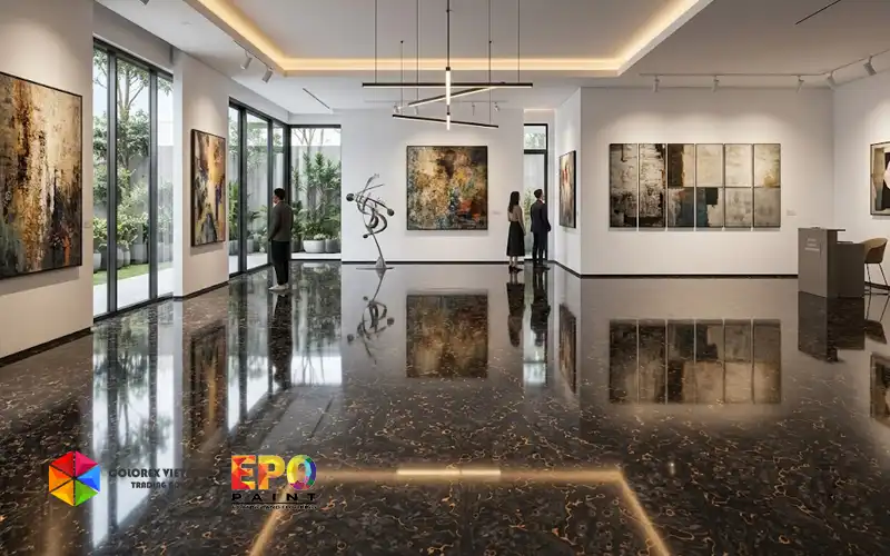 Sàn Sơn Mài Epoxy Cho Không Gian Triển Lãm Nghệ Thuật – Nâng Tầm Trải Nghiệm Thưởng Lãm