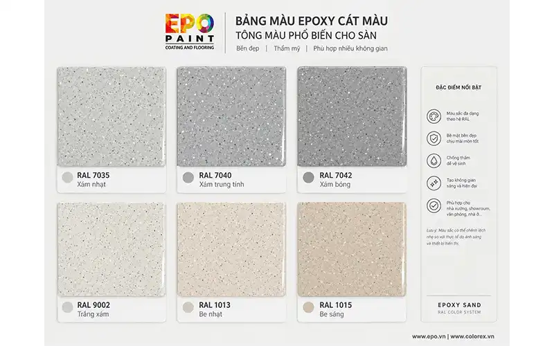 ĐƠN VỊ THI CÔNG SÀN EPOXY CÁT MÀU UY TÍN