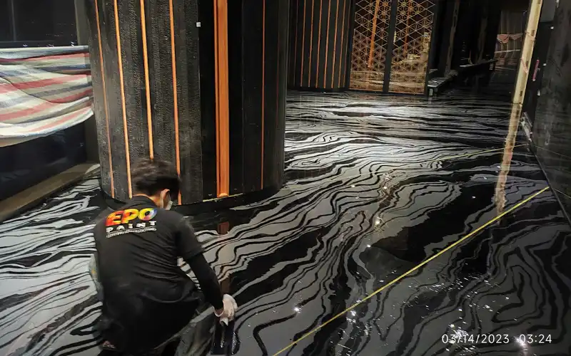 Thi Công Sàn Epoxy Hiệu Ứng